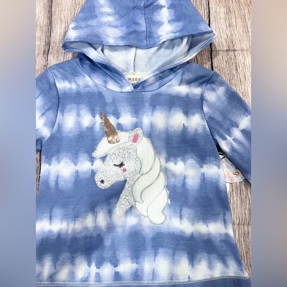 Btween Girls 2-Piece Blue Tie-Dye Hoodie Set - Picture 3 of 12